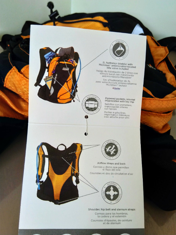 Coleman Hydration Backpack 2L (brand new) $45 in Garage Sales in Markham / York Region - Image 3