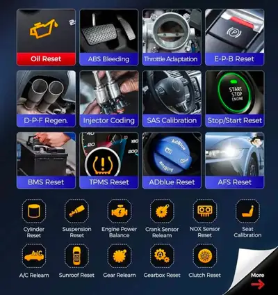 Vehicle DTC diagnostic Ev, Hybrid reset- relearn, View more
