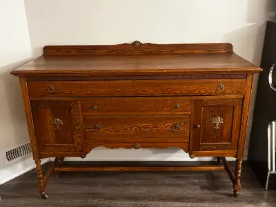 Antique Buffet Sideboard Solid Wood - OBO, View more