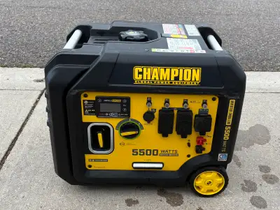 Champion 5500-watt inverter generator with carbon monoxide auto shutoff system. Ultra-quiet 61 dBA f...