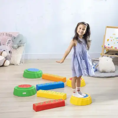 8pcs Kids Balance Beam, Balance Bridge with Non-slip Surface & B, View more