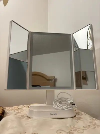 Triple Panel Vanity Mirror with Lights, View more