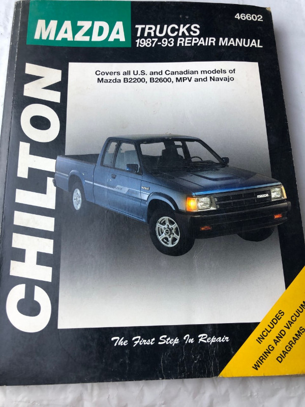1987 - 1993 CHILTON MAZDA TRUCK REPAIR MANUAL #M0076 in Textbooks in Edmonton