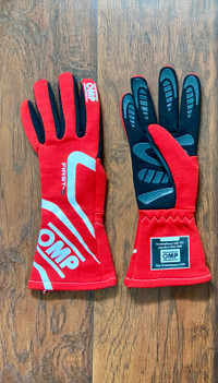 OMP red racing gloves (S)