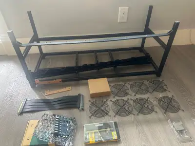 Mining rig with equipment, View more