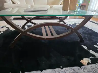 Coffee + End Table (Glass and Wood), View more
