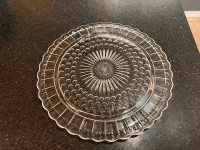 11.5” wide glass serving tray/ platter. Kitchen ware. Entertain.