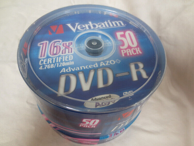 Verbatim DVD-R (50 Pack) NEW in System Components in Calgary - Image 2