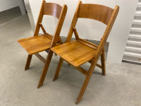 Pair of Vintage Globe Furniture Co. #12 Folding Chairs
