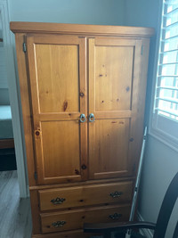 Wooden Wardrobe With Drawers For Sale