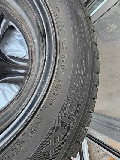 Barely used Winter tires for sale on rims Brand name: Dunlop WinterMaxx Used for Rav4 hybrid model S...