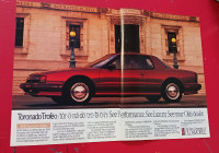 1990 OLDSMOBILE TORONADO TROFEO RETRO ORIGINAL CAR AD