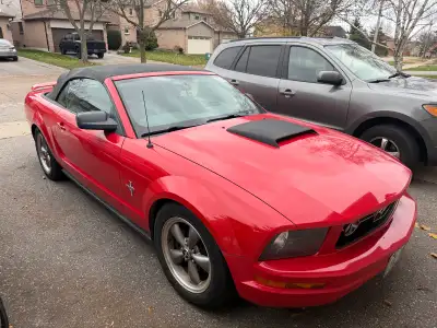 Red 2006 Mustang Convertible 4.0L. Will certify before selling. Car is in great shape mechanically a...