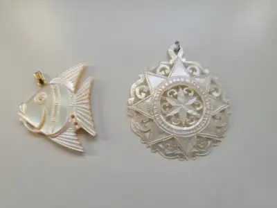 Vintage Mother of Pearl Pendants, View more
