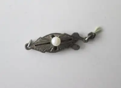 Sterling Silver and Pearl Necklace Clasp