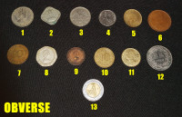 13 Vintage Coins