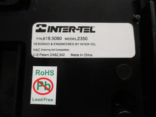 Mitel3000 Inter-Tel 2350 16 Program Button Phone 6185080 2-Port in Other in Stratford - Image 8