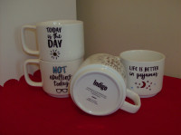 4 NEW Indigo Coffee Mugs – Set of 4 for $30.00  Orig Pd. $90.04