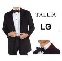 Tallia Men Wool Blend Overcoats - Contrast Velvet Collar- Large