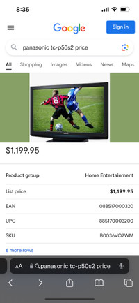 Panasonic TV 50 inch