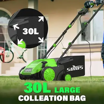 Condition - Broken plastic handle, missing part green gear Boost your lawn’s health with the SOYUS E...