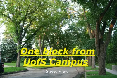 *1 bedroom basement accommodation *1 block from campus available for nov 1 2026 *''Non smoker'', QUI...
