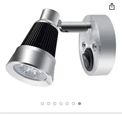RV Reading LED Light - 12V 3W Wall Mounted Rotatable Beside Read, View more