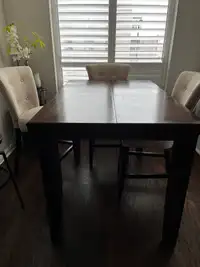 Dark Wood bar top table 