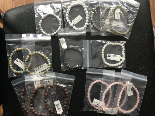 Bracelets- Rose Quartz-Amazonite- Mahogony Obsidian, and More!! in Jewellery & Watches in Saskatoon