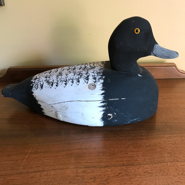 Old Wooden Hunting Blue Bill Duck Decoy in Arts & Collectibles in Ottawa - Image 2