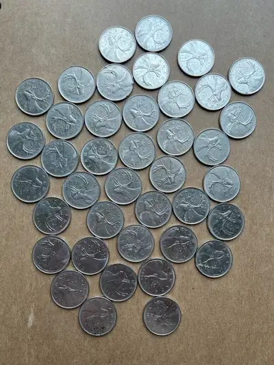 40x 1983 quarters. circulated condition.