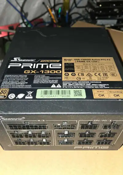 Power Supply Seasonic PRIME GX-1300 1300W 80+ Gold Full Modular, View more