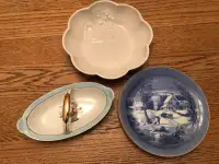 3 Antique Collectibles ...  NORITAKE, IRONSTONE, CURRIER & IVES