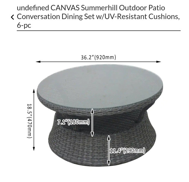 New In The Box CANVAS Summerhill Outdoor Patio Conversation set in Patio & Garden Furniture in Mississauga / Peel Region - Image 4