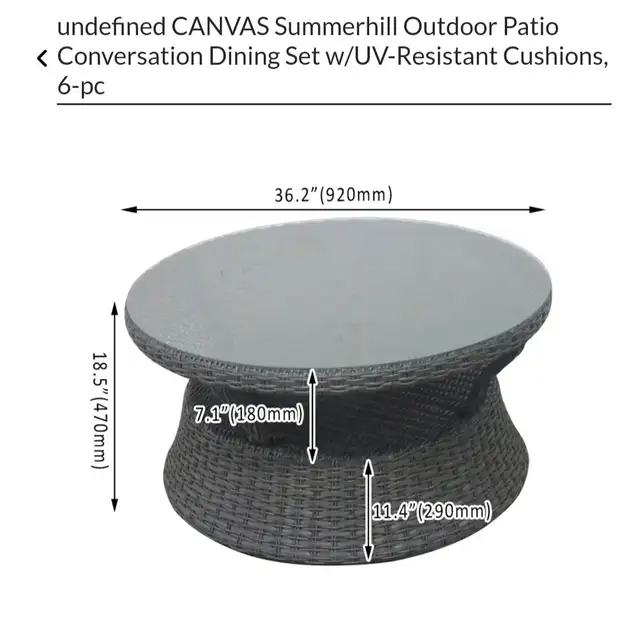 New In The Box CANVAS Summerhill Outdoor Patio Conversation set in Patio & Garden Furniture in Mississauga / Peel Region - Image 5