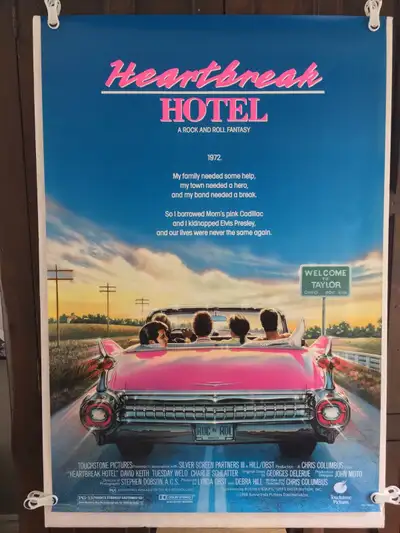 “HEARTBREAK HOTEL” (1988) ORIGINAL one sheet movie poster 27" X 41” Rolled. NM Original Movie Poster...