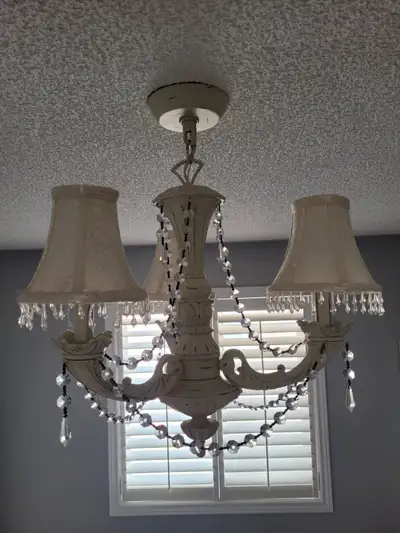 3-Light Chandelier with Crystal Beads, View more