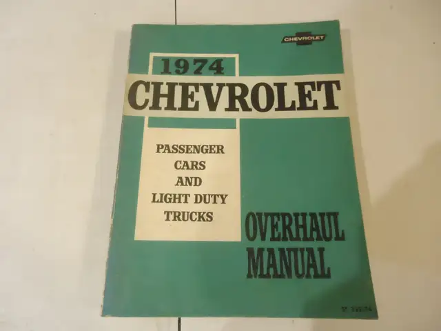 1974 Chevrolet Cars & Trucks Overhaul Shop Manual. Can Ship