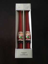 2 Chandelles  père Noël - 2 Santa Clause Candles