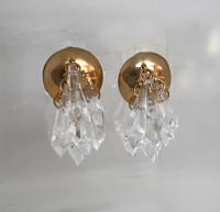 Vintage Chandelier Style Pierced Earrings Gold Tone with Dangle