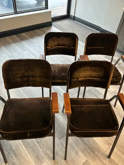 Four stacking chairs, View more