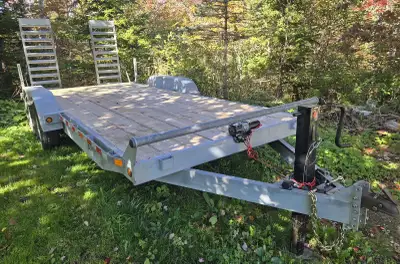 2023 18' galvanized equipment trailer. $9500 May trade towards a smaller trailer or dump trailer