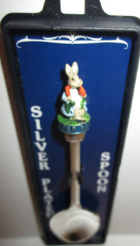 NEW IN BOX SILVER-PLATED PETER RABBIT SPOON