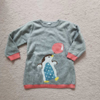 Baby girl Penguin Balloon Sweater Dress 2t