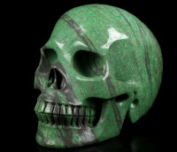 Huge 5" Colombian Emerald Crystal Skull! Hand carved, realistic.