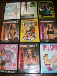 9 Exercise DVD’s – The Biggest Winner, Yoga, Pilates etc.