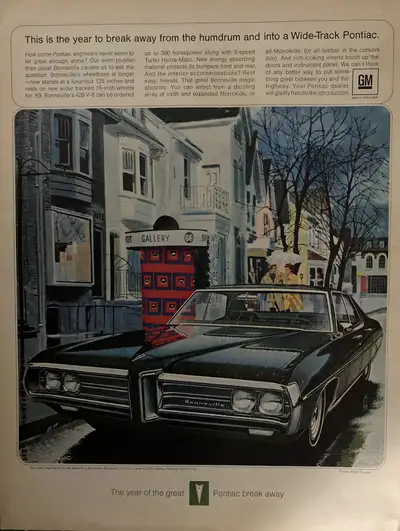 1969 Pontiac Bonneville Brougham Original Ad, View more