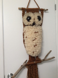 Hibou en macramé