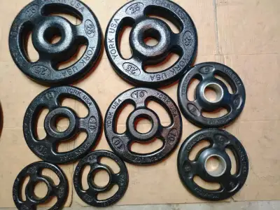 York Vintage Olympic Weight Plates, View more