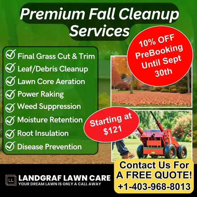Fall Cleanup Services Pre-Booking 10% off until September 30th63782630129027120